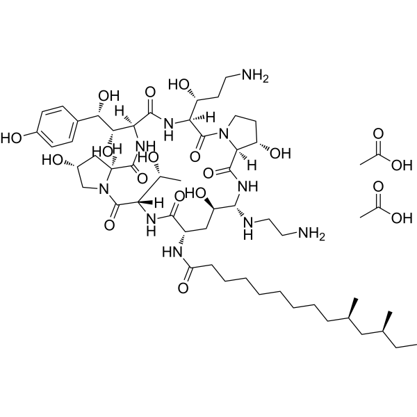 Caspofungin diacetate Chemical Structure
